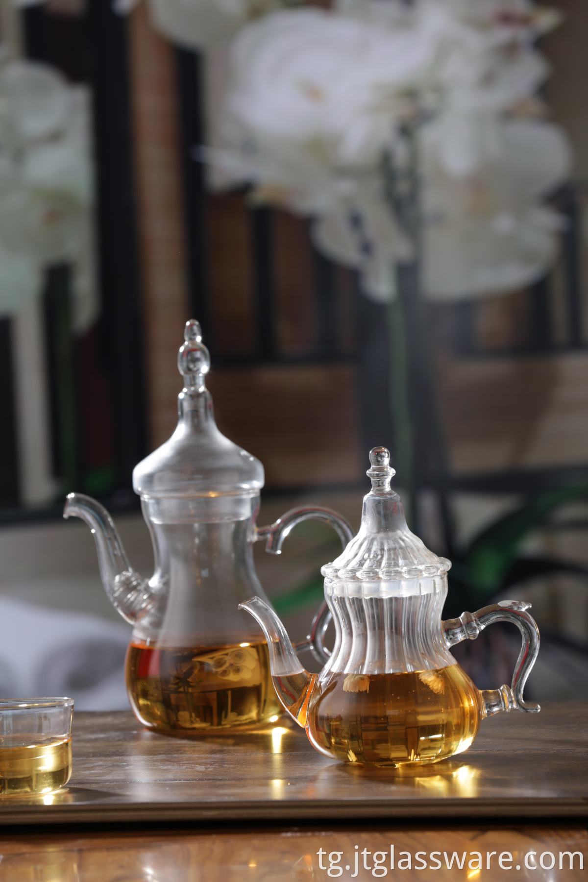 new design glass tea pot